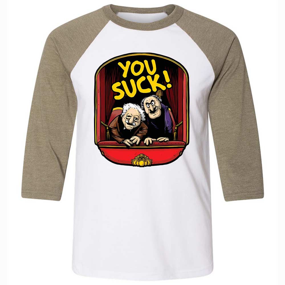 You Suck - White/Heather Olive - 4