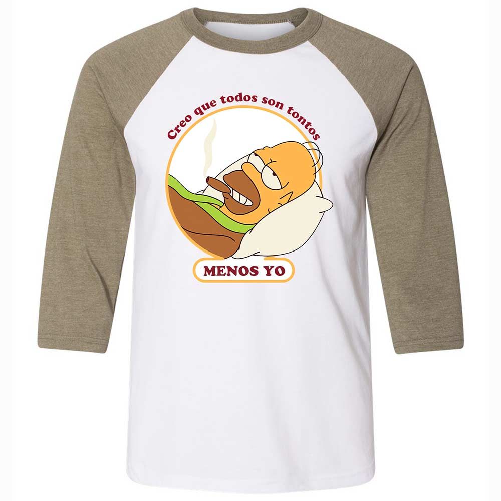 Everyone's stupid except me - White/Heather Olive - 4