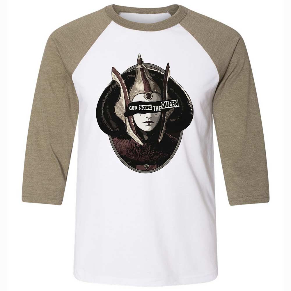 Unisex 3/4 Baseball Tee - 3QXF181K - White/Heather Olive - 4