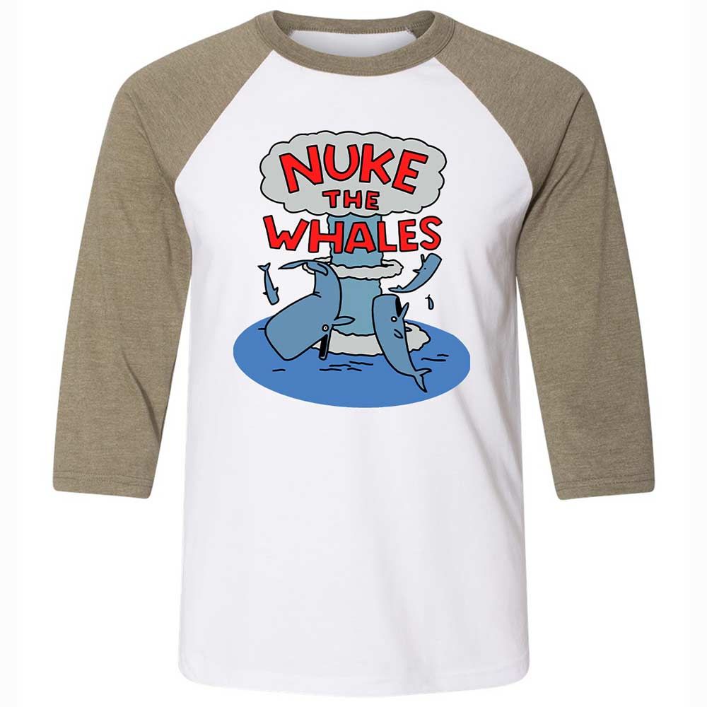 Nuke the Whales - White/Heather Olive - 4