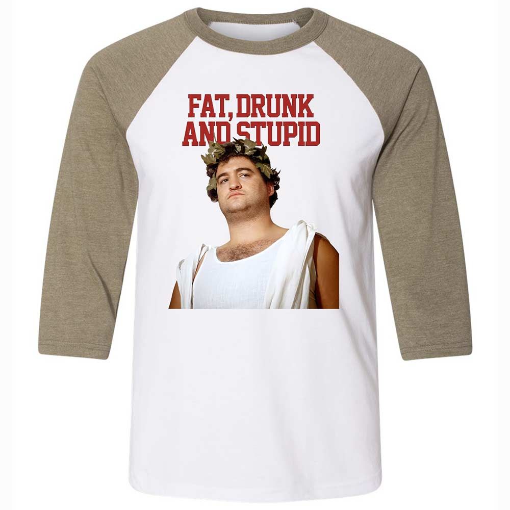 Fat, drunk, and stupid - White/Heather Olive - 4