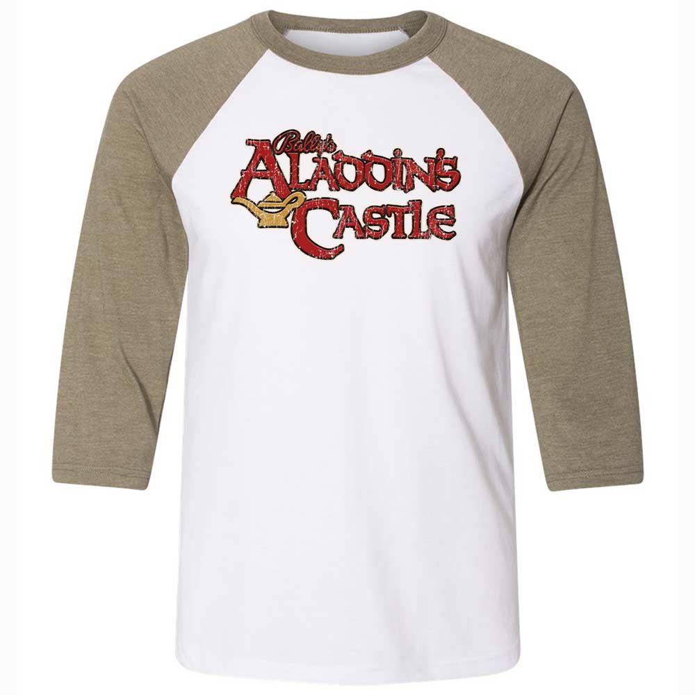 Unisex 3/4 Baseball Tee - YUL9YDF8 - White/Heather Olive - 4