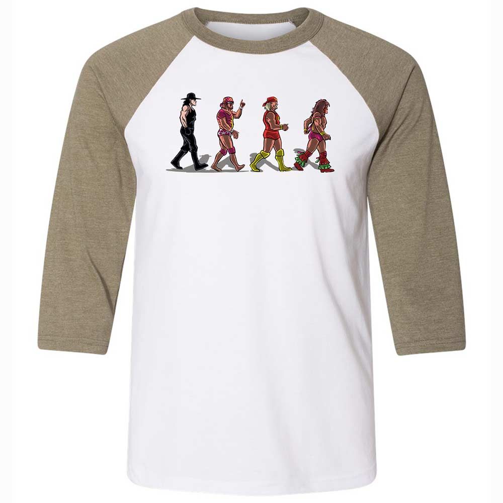 Unisex 3/4 Baseball Tee - KKHLNZA2 - White/Heather Olive - 4