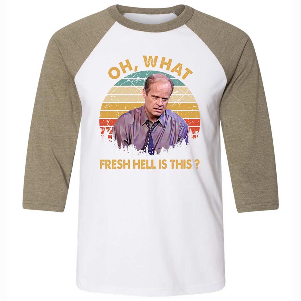 Oh What Fresh Hell Is This - White/Heather Olive - 4