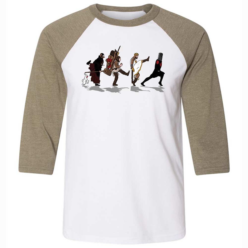 Unisex 3/4 Baseball Tee - C9H6QUA4 - White/Heather Olive - 4