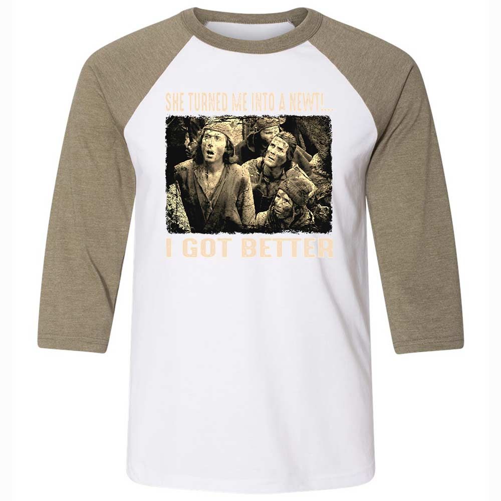 Unisex 3/4 Baseball Tee - ZK9PQXRE - White/Heather Olive - 4