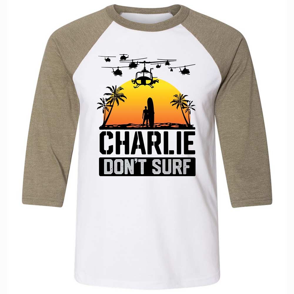 Unisex 3/4 Baseball Tee - NMUNPNTJ - White/Heather Olive - 4