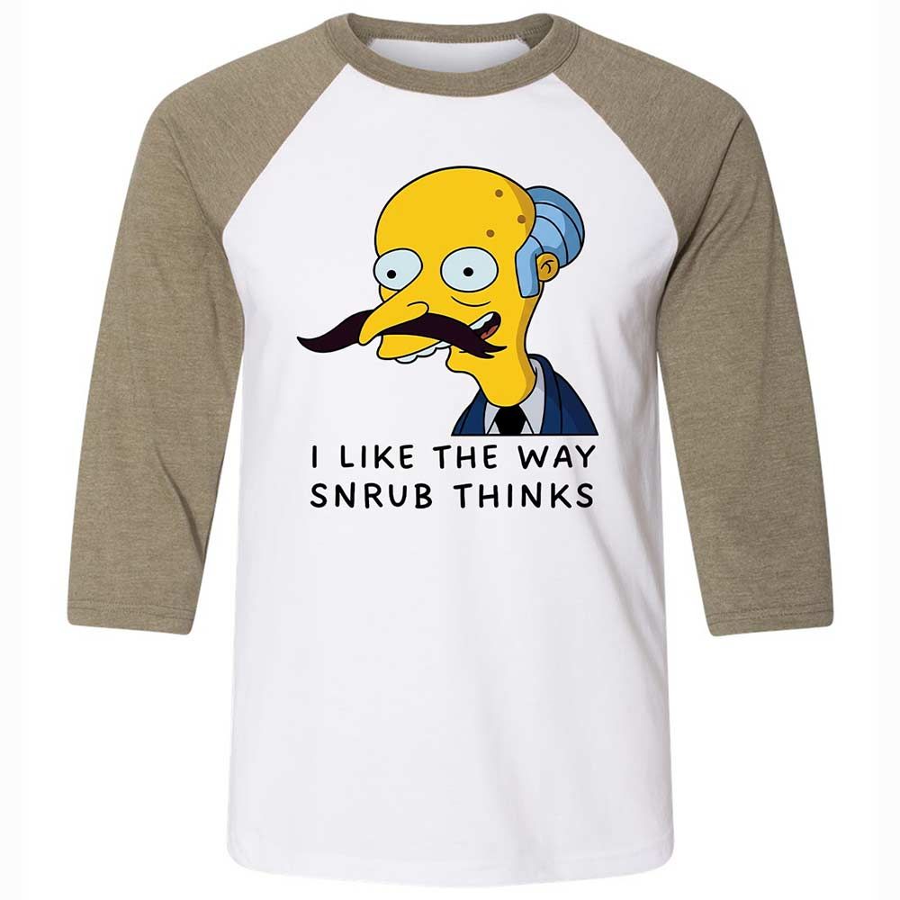 I Like the Way Snrub Thinks - White/Heather Olive - 4