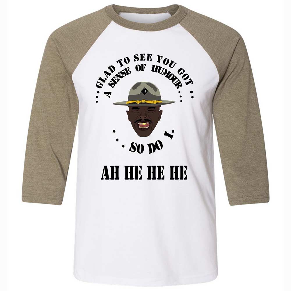 I'm glad to see you got a sense of humor - White/Heather Olive - 4