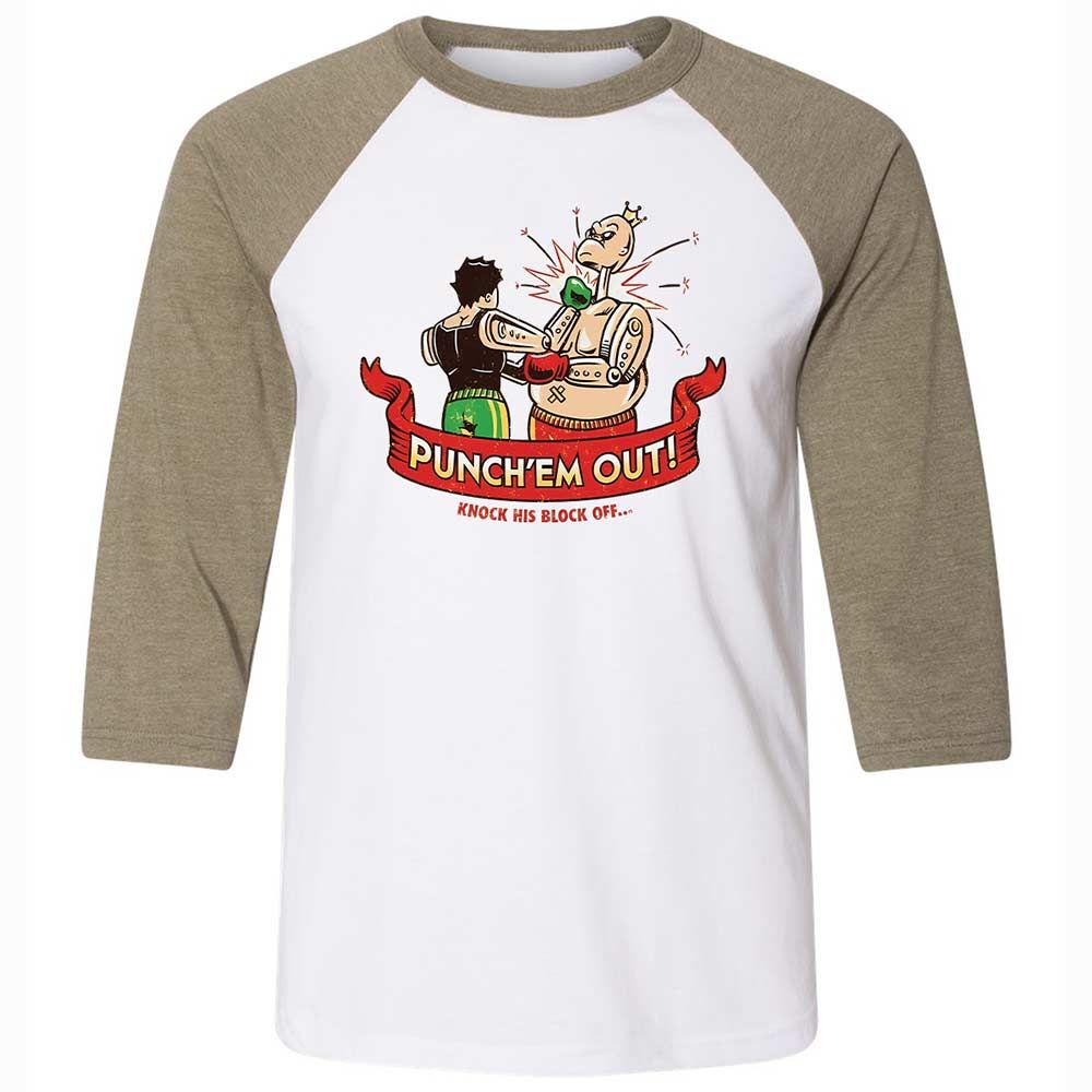 Unisex 3/4 Baseball Tee - JDHDNJ78 - White/Heather Olive - 4