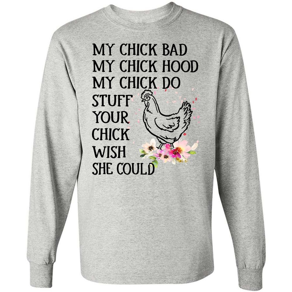 Long Sleeve T-Shirt - QZ9V13M7 - Ash - 5