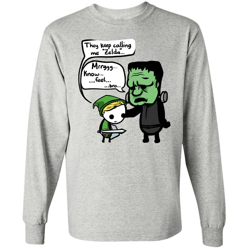 Long Sleeve T-Shirt - ZHF5PXCU - Ash - 5