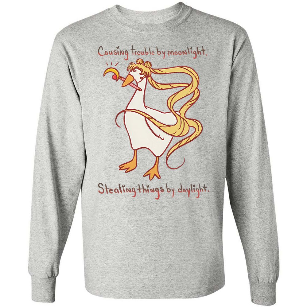 Long Sleeve T-Shirt - KQ4FZVGM - Ash - 5