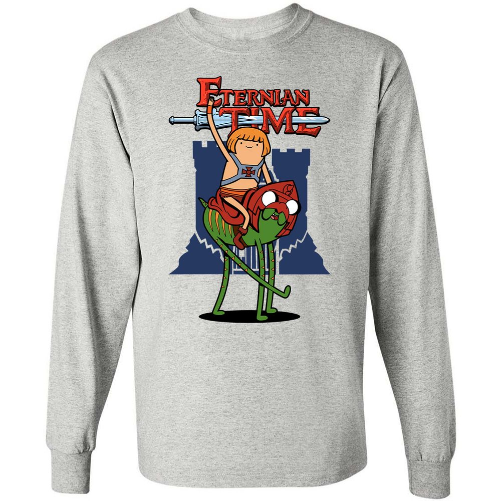 Long Sleeve T-Shirt - NRXGCQNH - Ash - 5