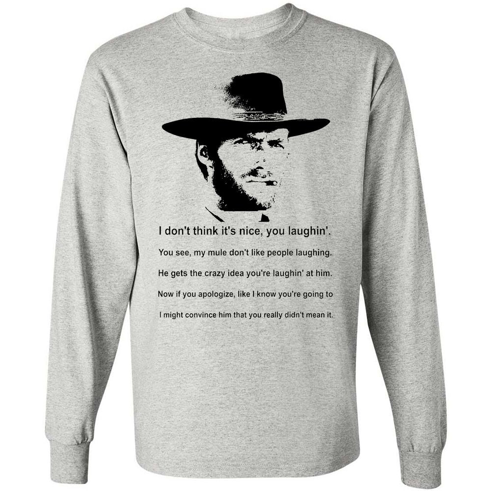 Clint Eastwood Mule Quote - Ash - 5