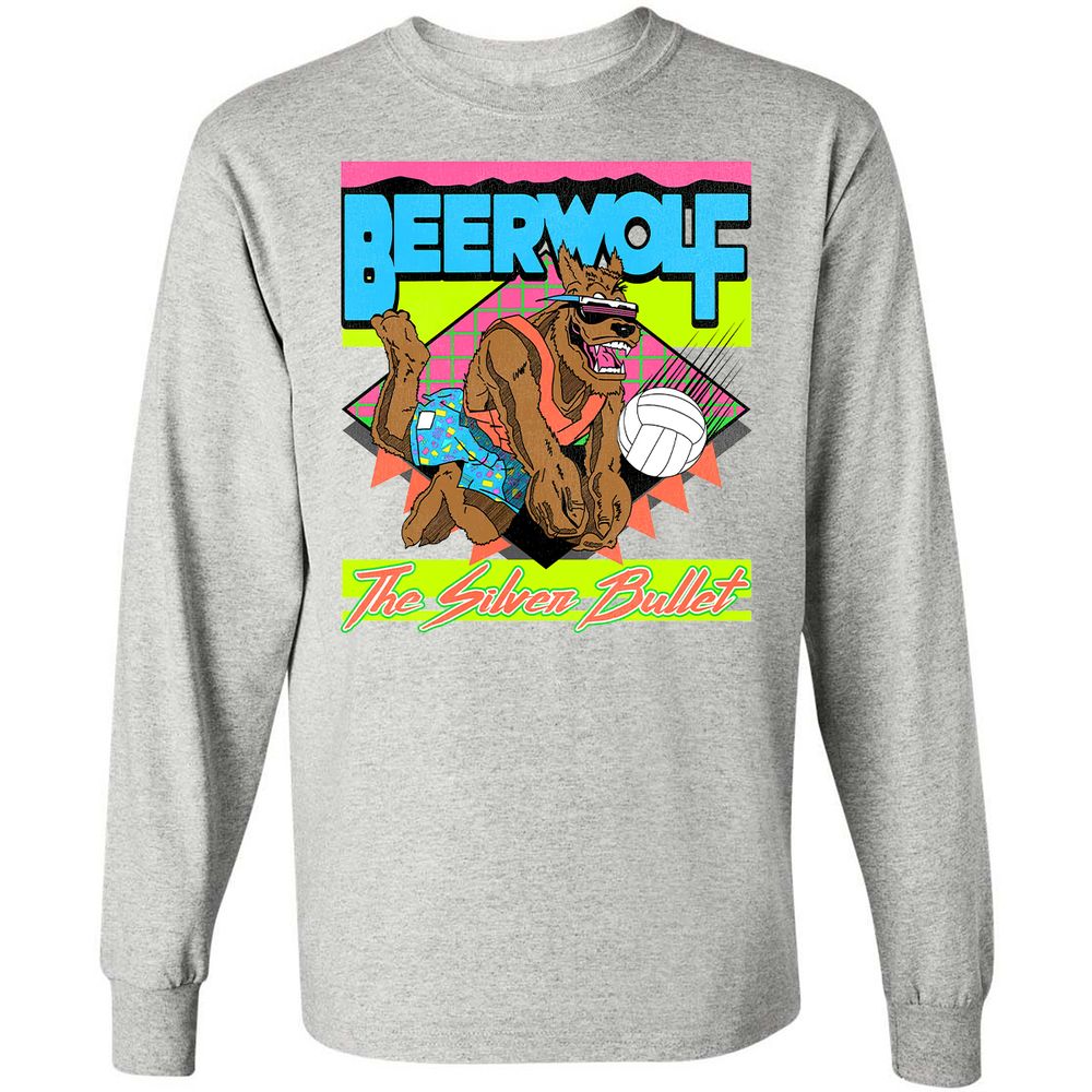 Retro Beach Wolf - Ash - 5