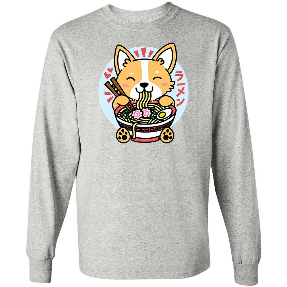 Long Sleeve T-Shirt - 3T7GFJZ7 - Ash - 5