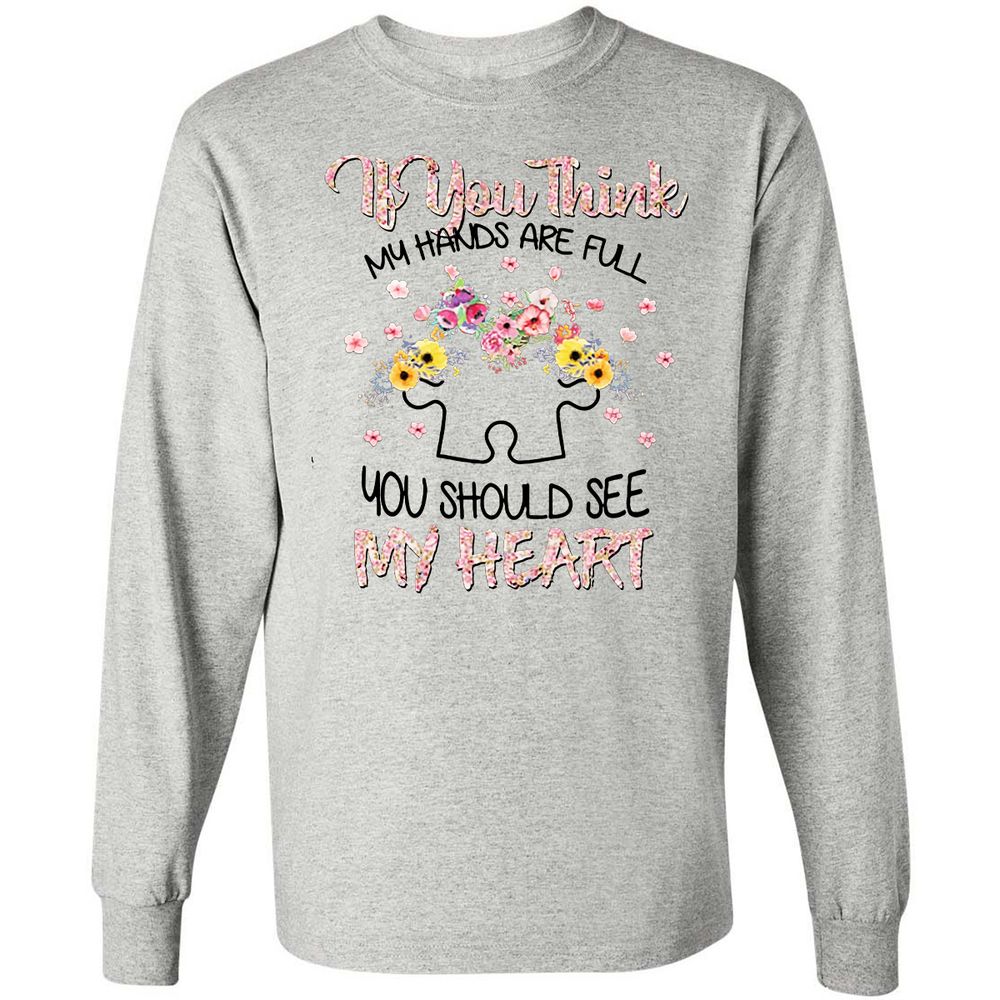 Long Sleeve T-Shirt - Q9BWWUS4 - Ash - 5