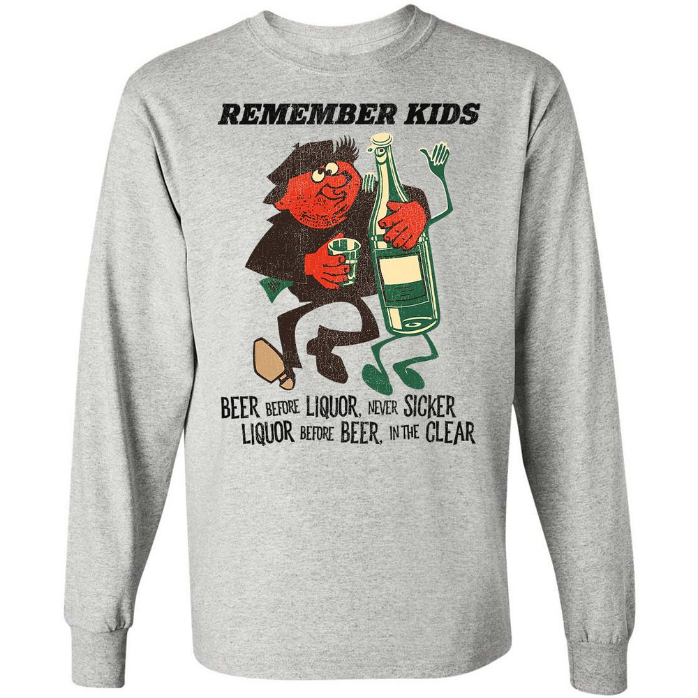 Long Sleeve T-Shirt - BL7VNV9Z - Ash - 5