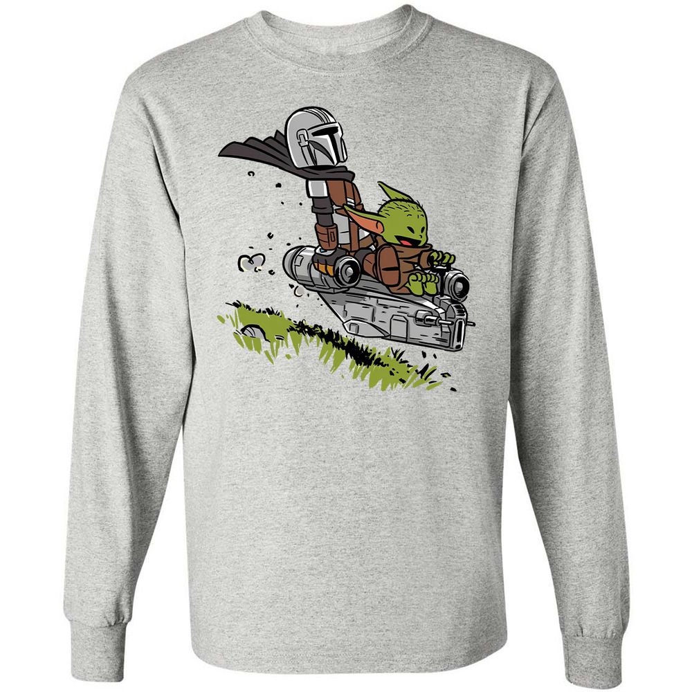 Long Sleeve T-Shirt - Y884Q4UT - Ash - 5