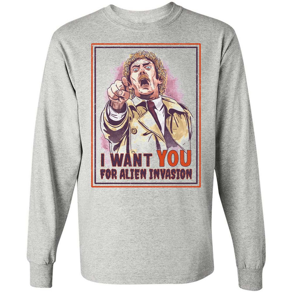 Long Sleeve T-Shirt - 4XFCPS8T - Ash - 5