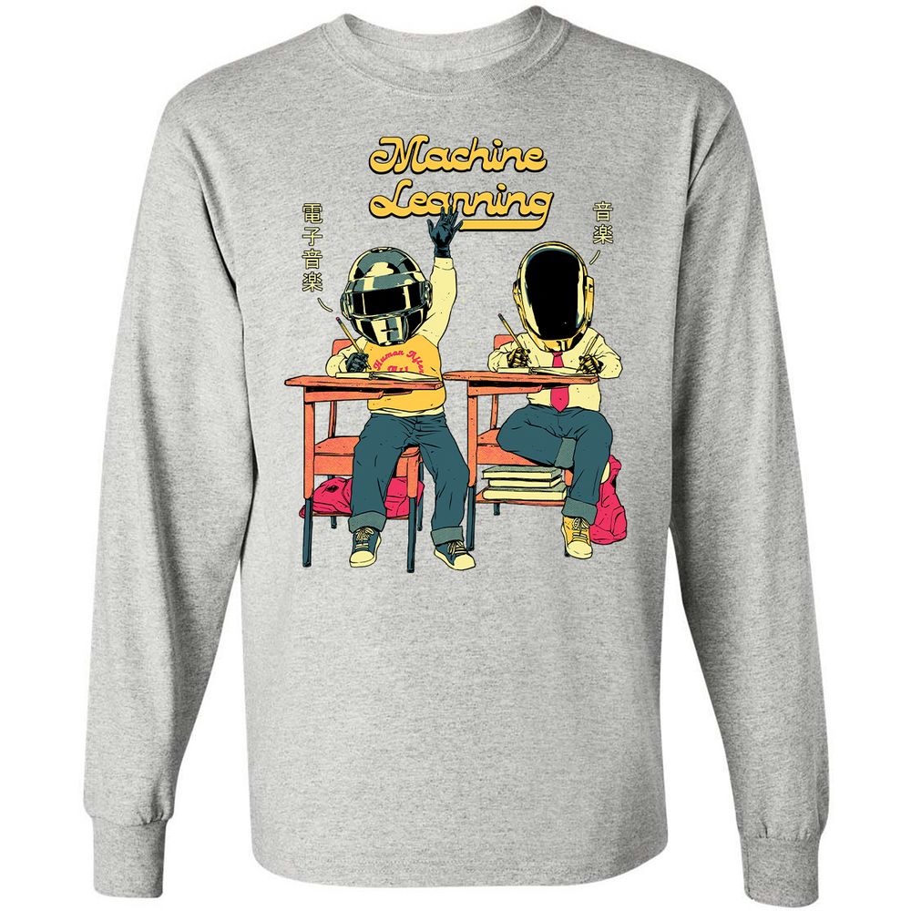 Long Sleeve T-Shirt - TBTE5D9G - Ash - 5