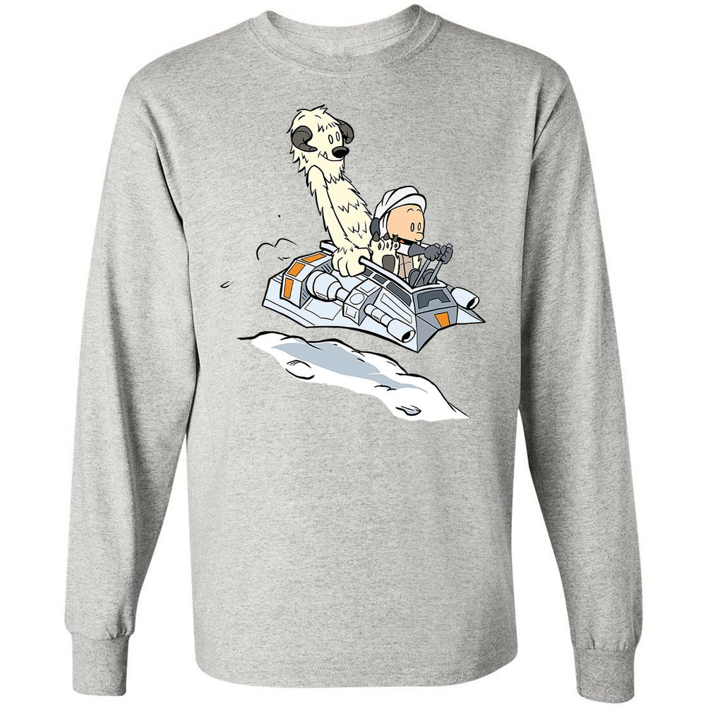Long Sleeve T-Shirt - X61GVRK8 - Ash - 5