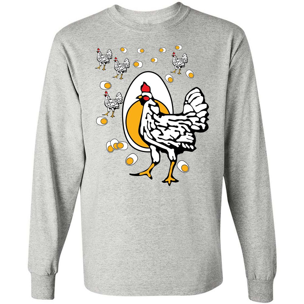 Long Sleeve T-Shirt - CBABV9TH - Ash - 5