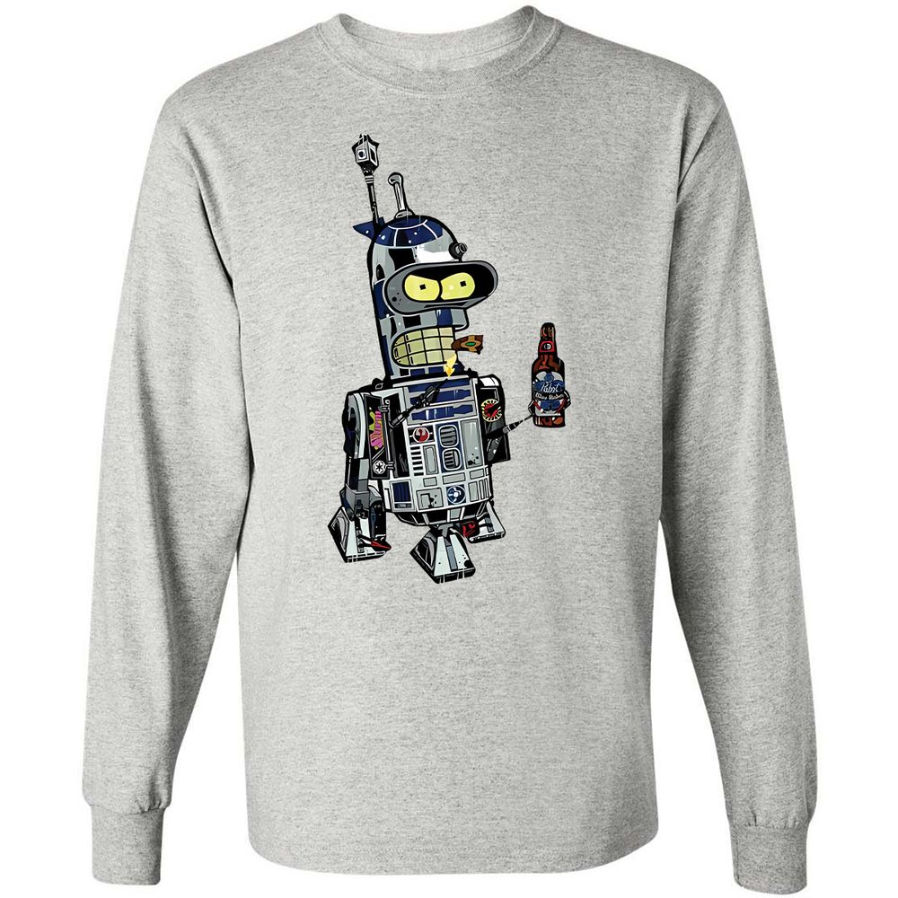 Long Sleeve T-Shirt - V9E9JGU5 - Ash - 5