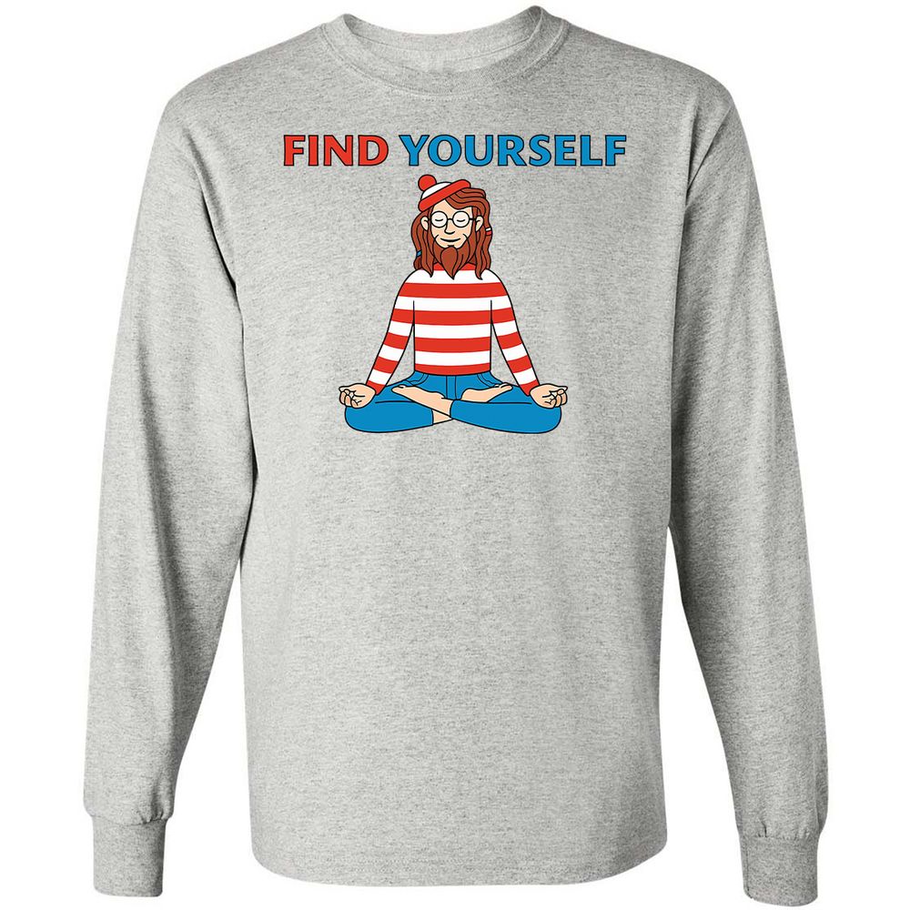 Long Sleeve T-Shirt - MMB8VWJG - Ash - 5