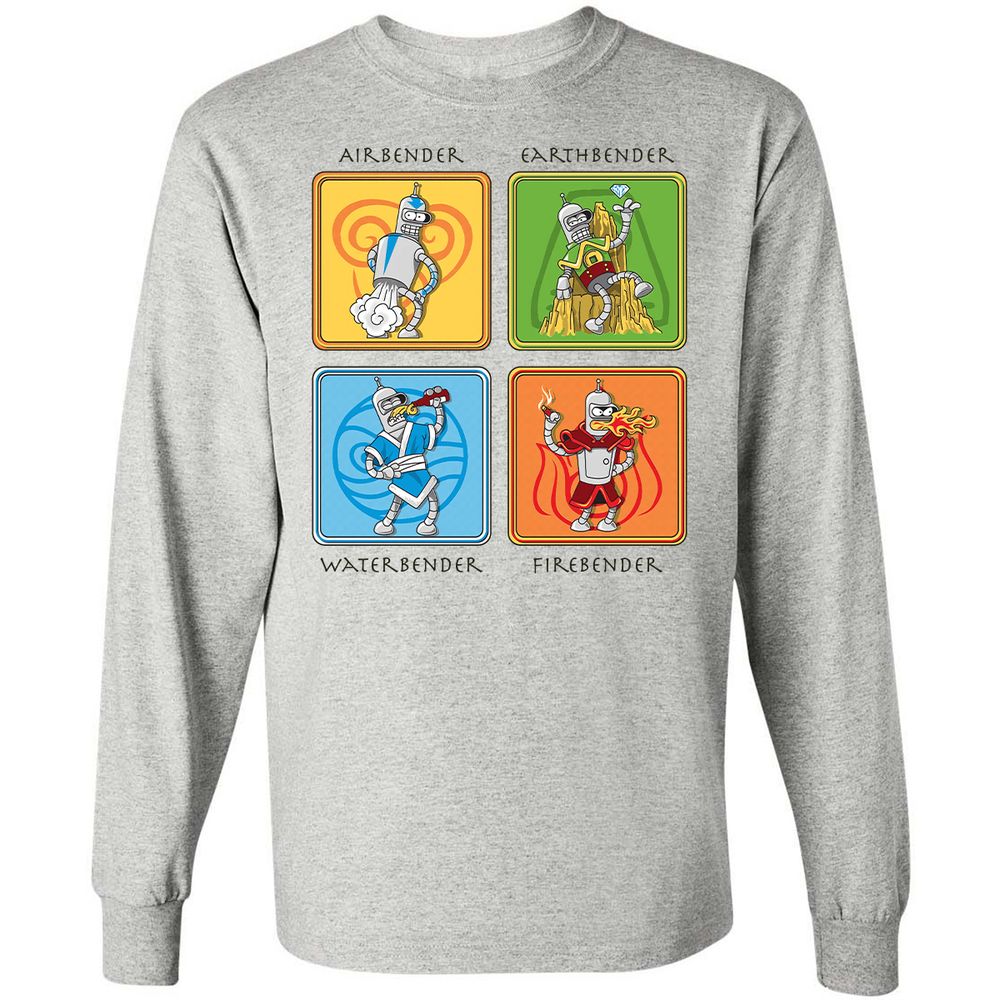 Long Sleeve T-Shirt - FZ45M7TB - Ash - 5