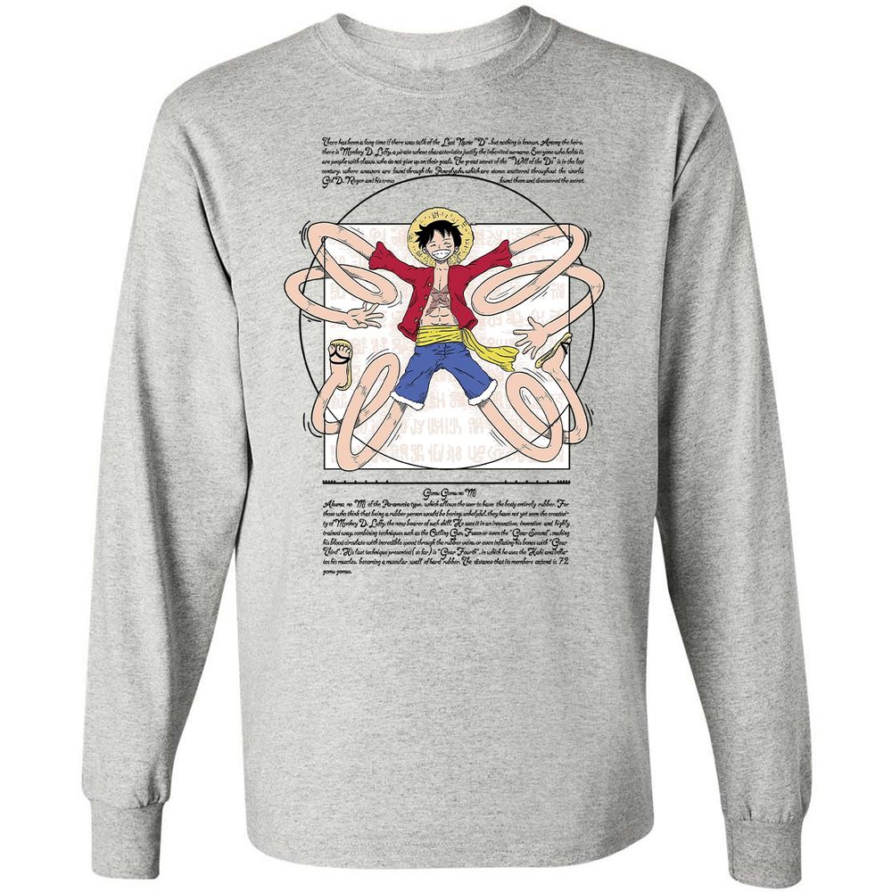 Long Sleeve T-Shirt - CG6R8PGU - Ash - 5