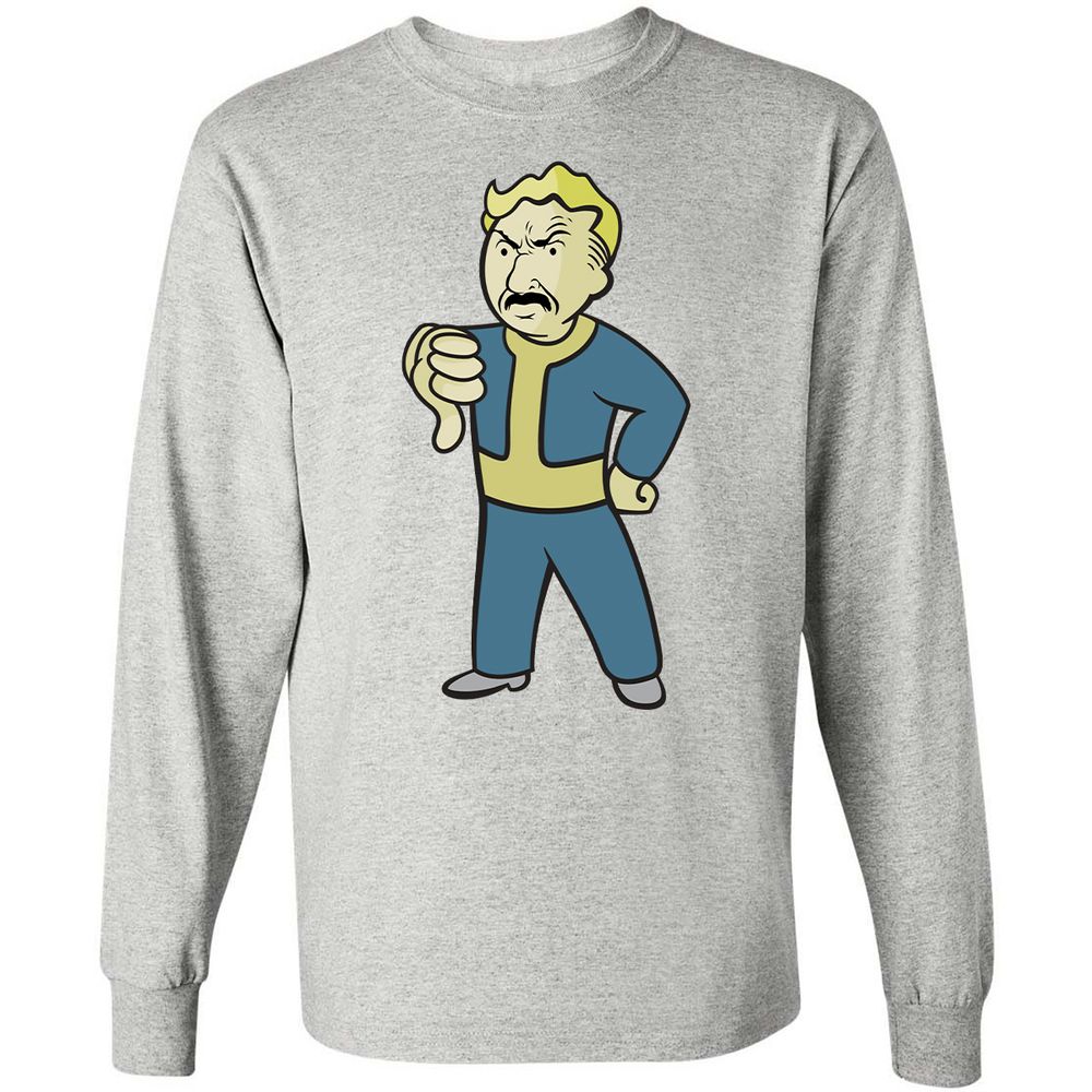 Long Sleeve T-Shirt - VA8NZQJ3 - Ash - 5