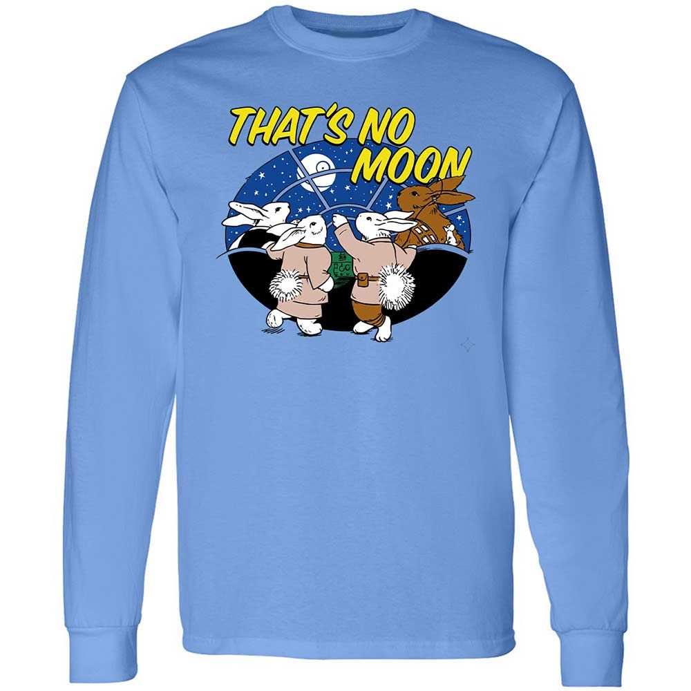 Long Sleeve T-Shirt - White - Carolina Blue - 5