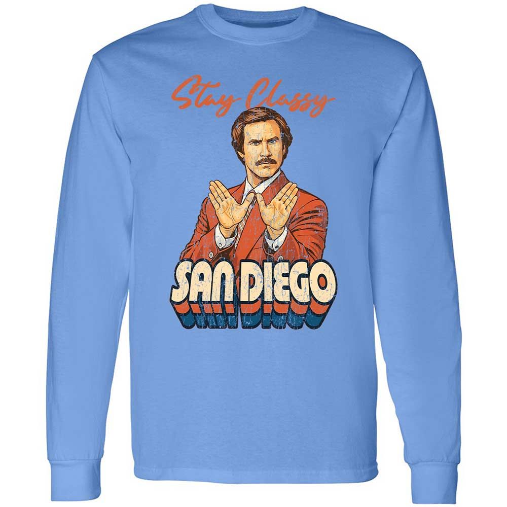 Long Sleeve T-Shirt - L2FTJ4X9 - Carolina Blue - 5