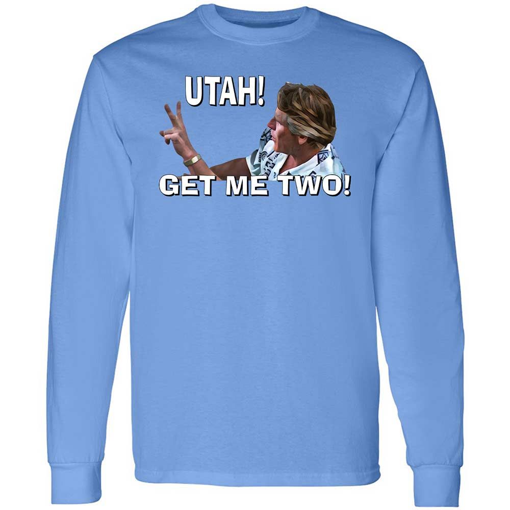 Long Sleeve T-Shirt - H69C3CDQ - Carolina Blue - 5