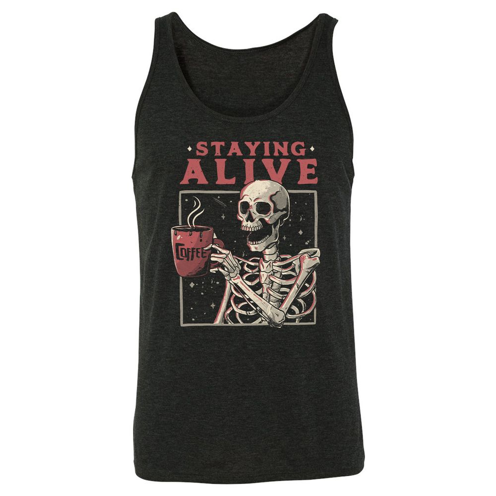 Unisex Jersey Tank - 6GQYN66S - Charcoal Black Triblend - 5