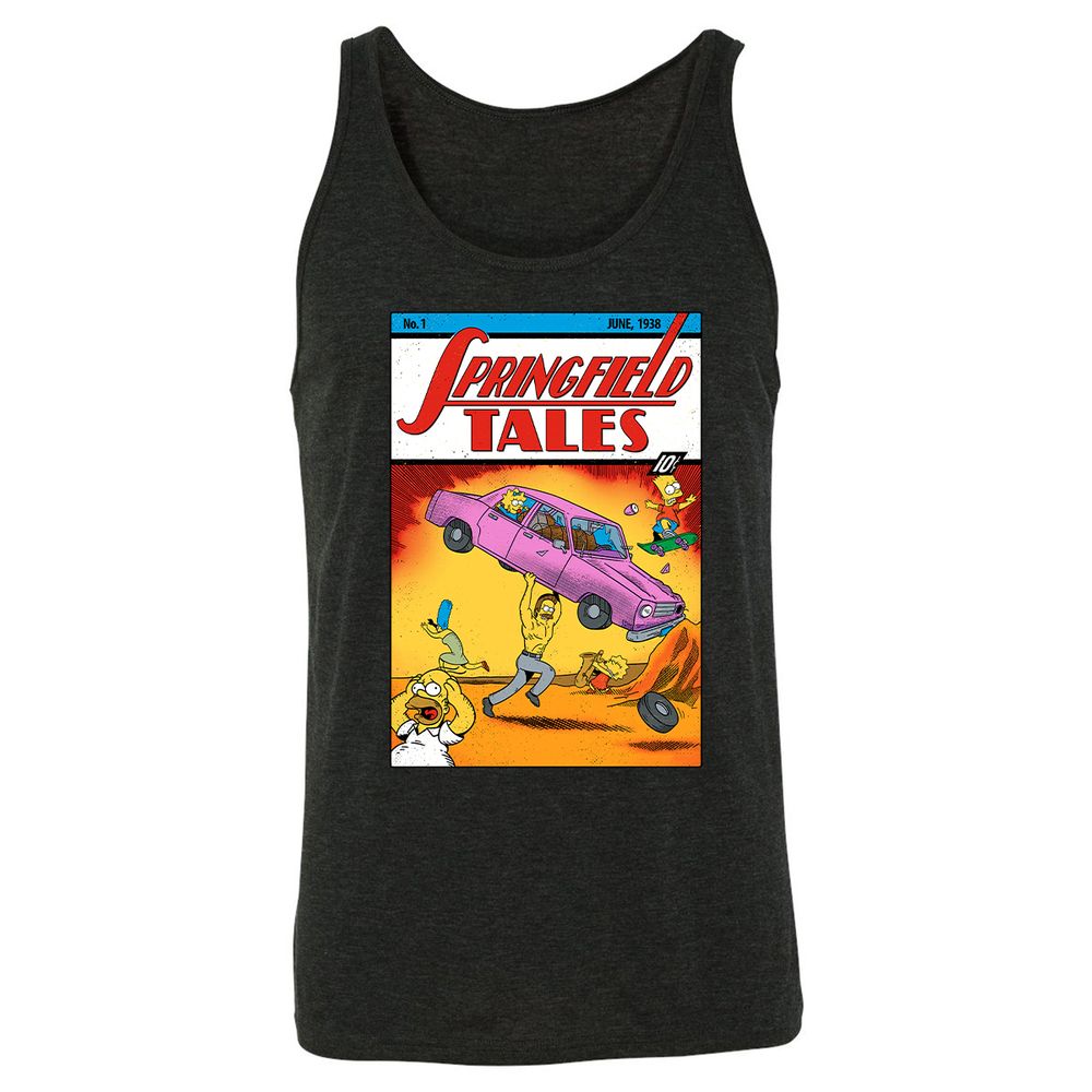 Unisex Jersey Tank - 31FFNQL3 - Charcoal Black Triblend - 5