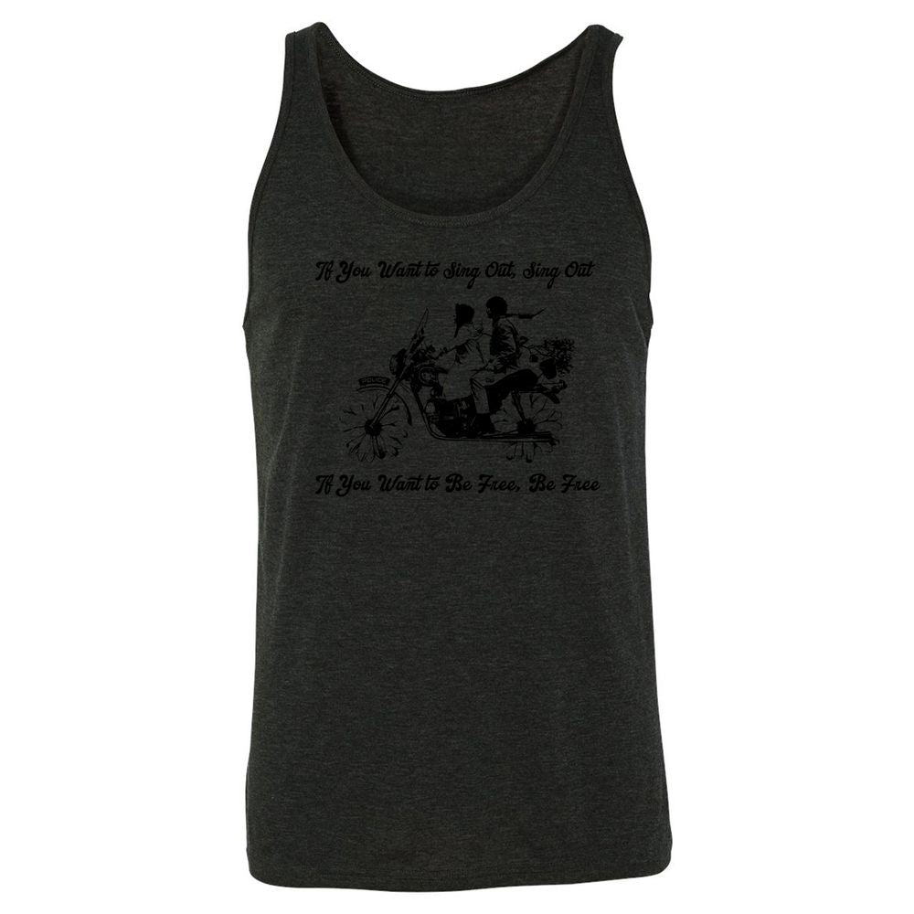Unisex Jersey Tank - GE567YJN - Charcoal Black Triblend - 5