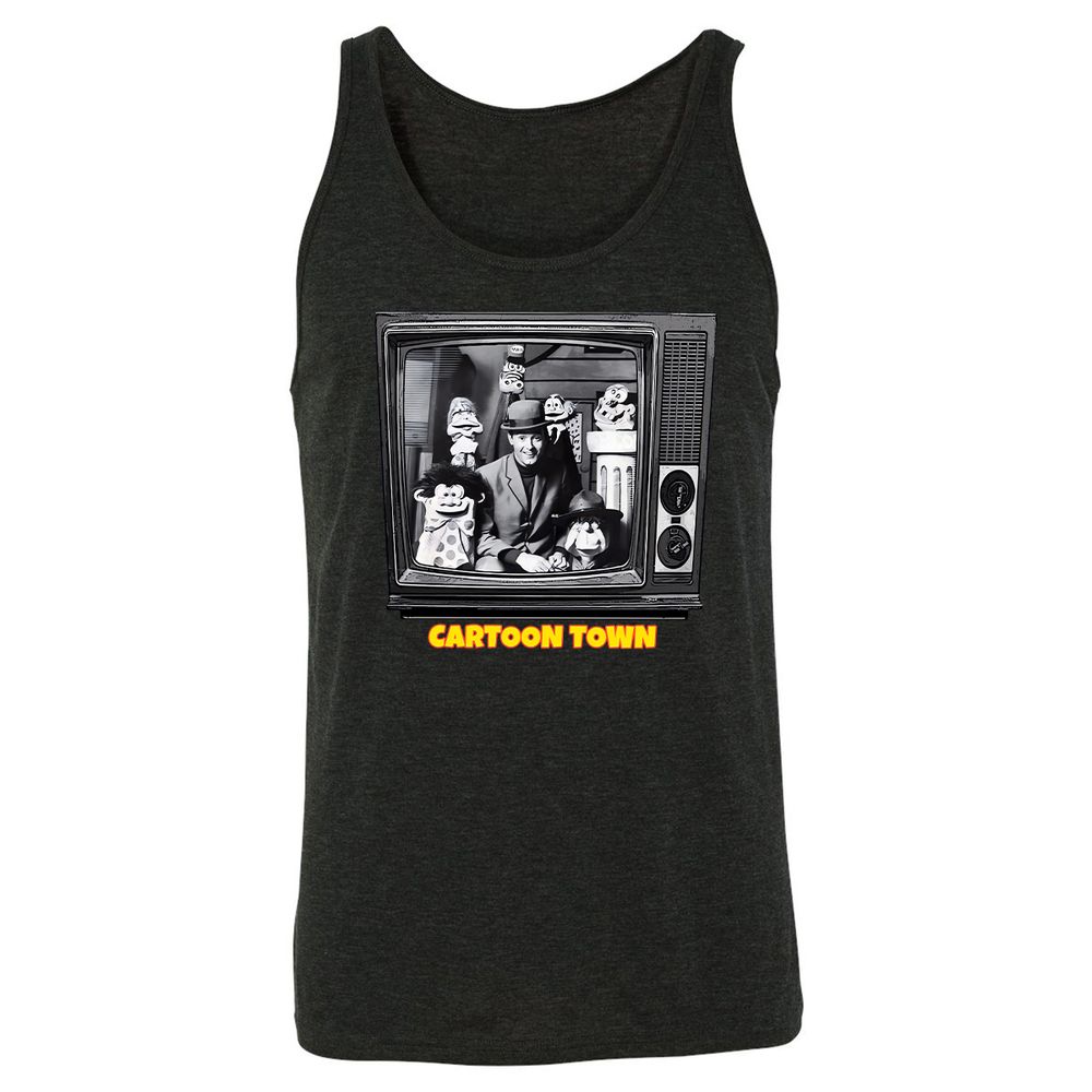 Cartoon Town - Charcoal Black Triblend - 5