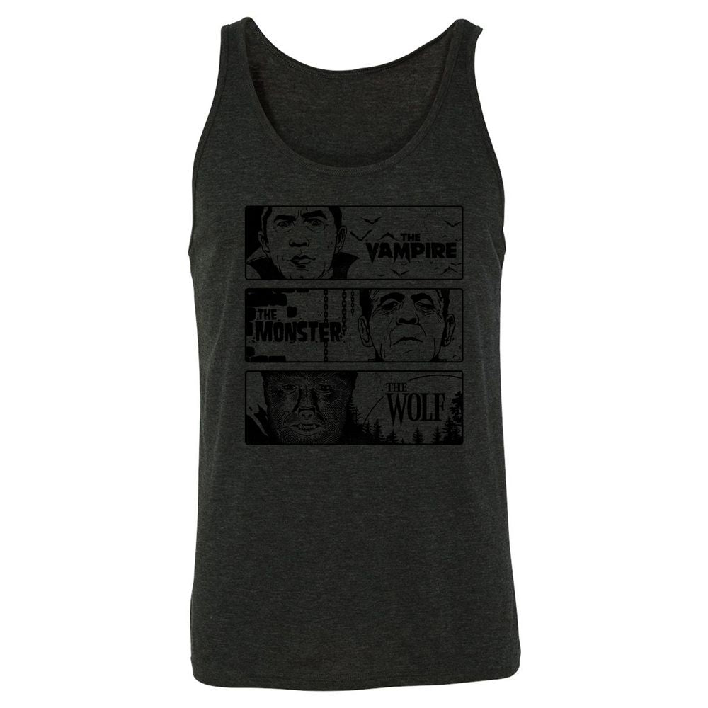 Unisex Jersey Tank - JCJR3U3X - Charcoal Black Triblend - 5