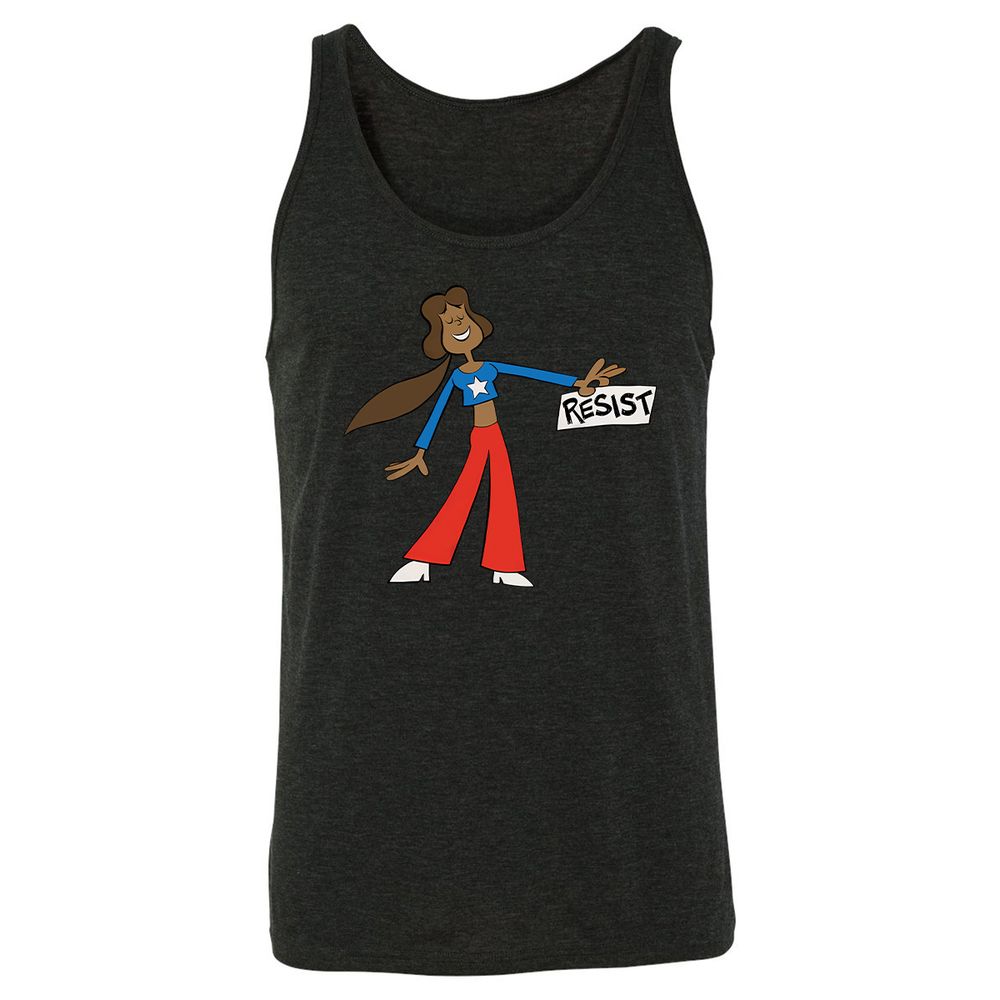 Unisex Jersey Tank - 7E2MV134 - Charcoal Black Triblend - 5