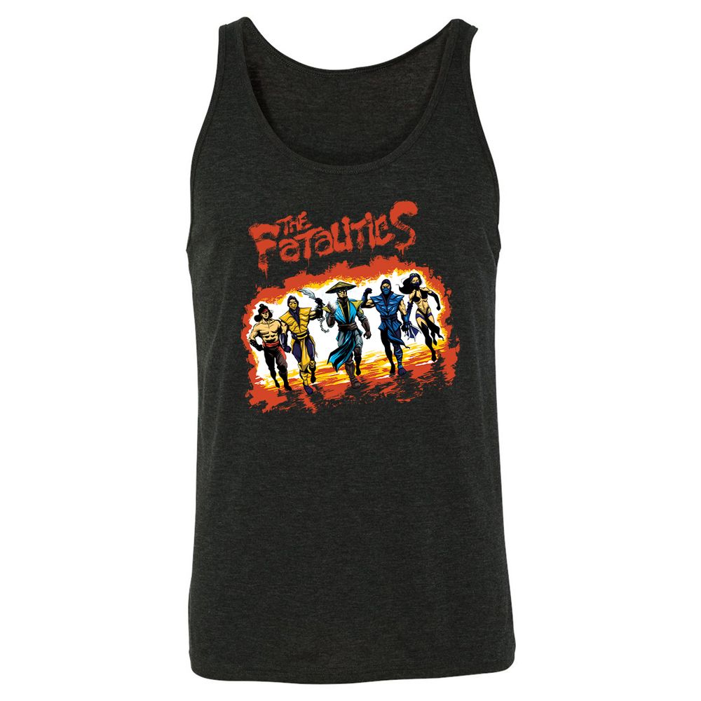 Unisex Jersey Tank - ANTRQSEK - Charcoal Black Triblend - 5