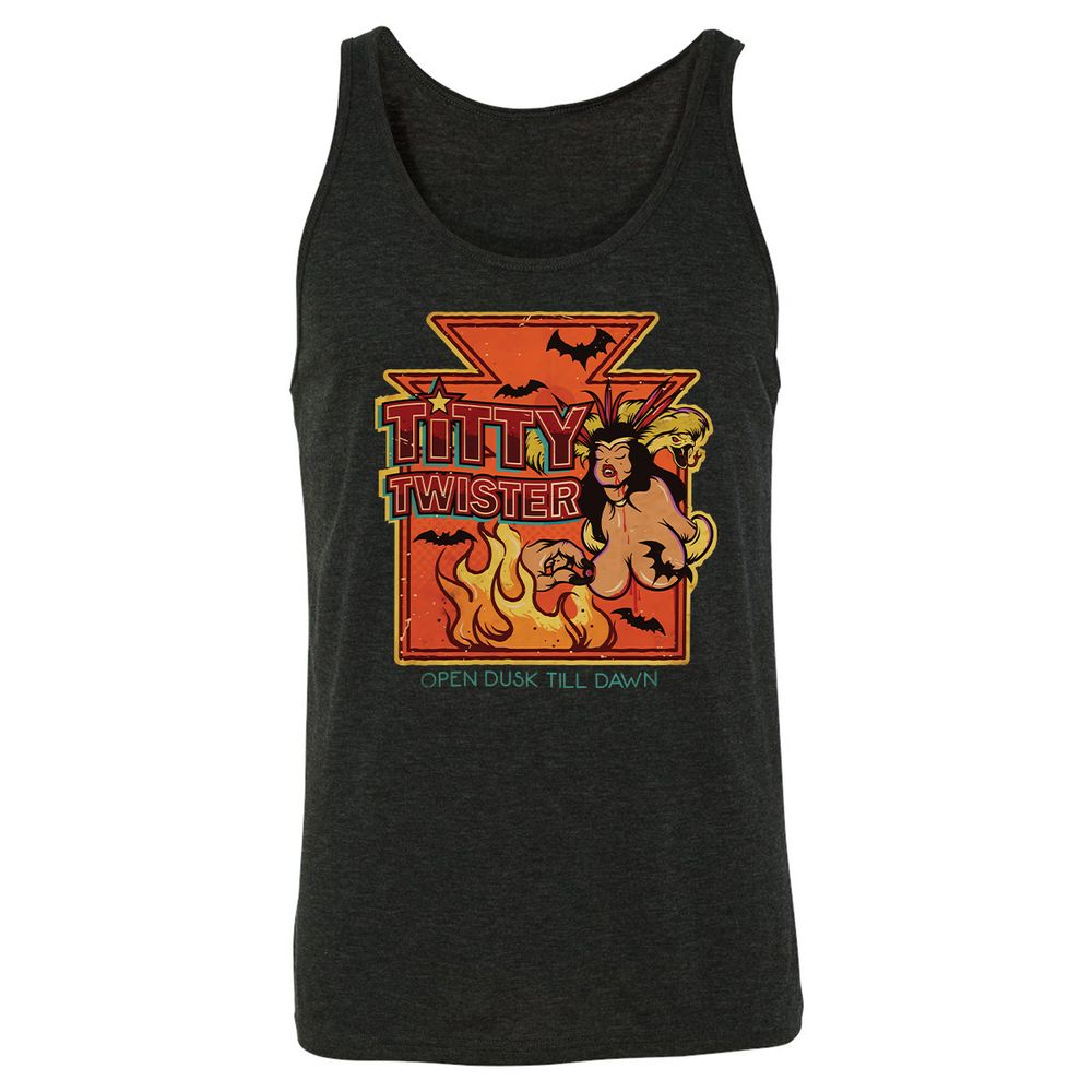 Unisex Jersey Tank - ZNUPU886 - Charcoal Black Triblend - 5