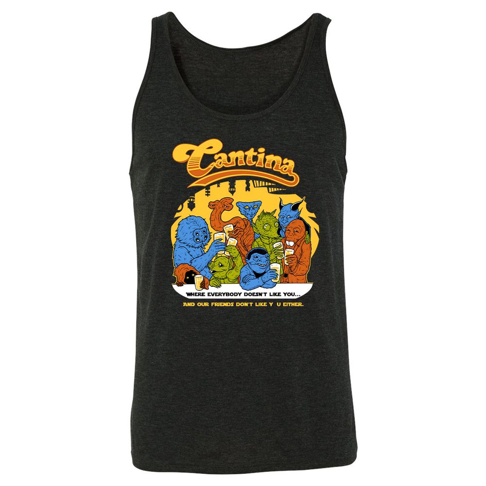 Unisex Jersey Tank - UVEN15DV - Charcoal Black Triblend - 5