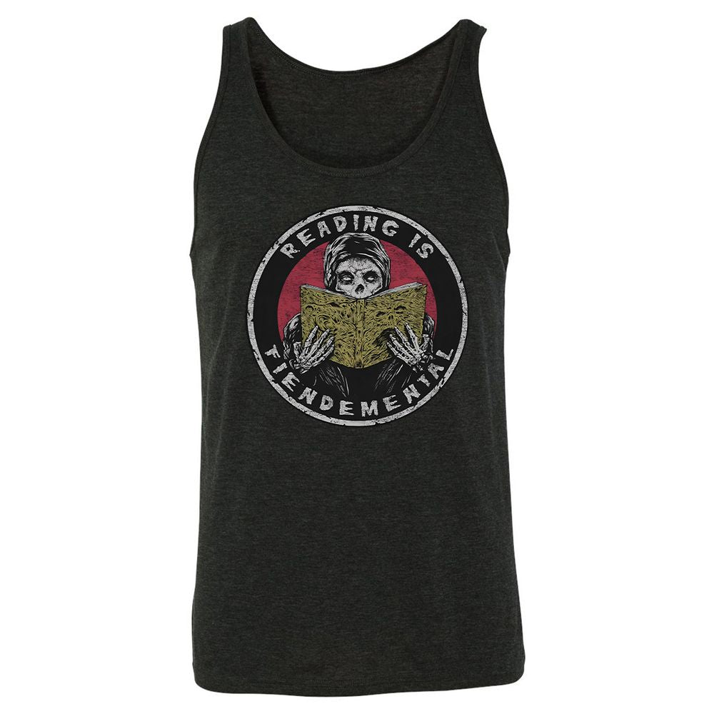 Reading Is Fiendemental - Charcoal Black Triblend - 5