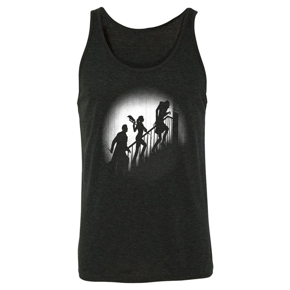 Unisex Jersey Tank - JLVQ57MT - Charcoal Black Triblend - 5