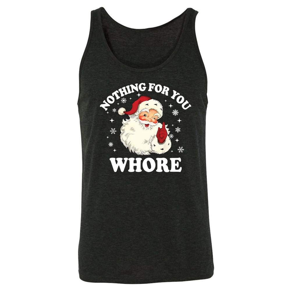 Nothing For You Whore Santa - Charcoal Black Triblend - 5
