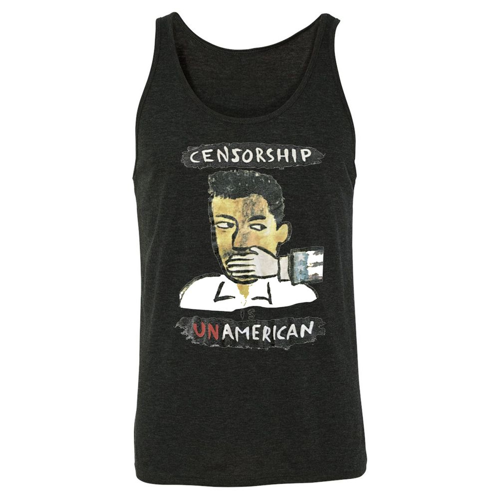 Censorship is Unamerican - Charcoal Black Triblend - 5