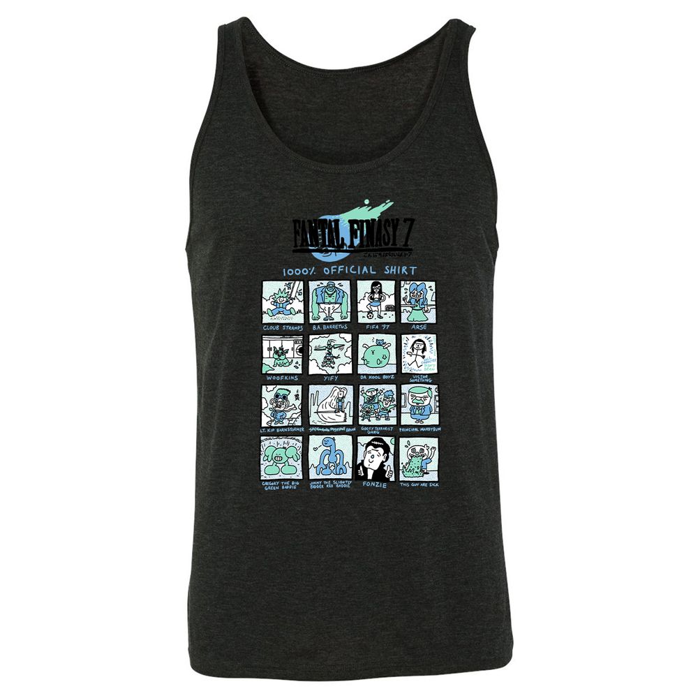 Unisex Jersey Tank - QYC28MB3 - Charcoal Black Triblend - 5